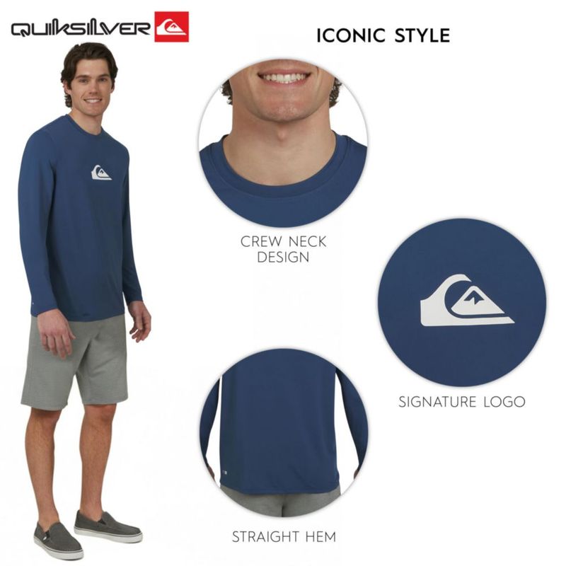 Camiseta de natación Quiksilver UPF 50 de manga larga azul Ensign