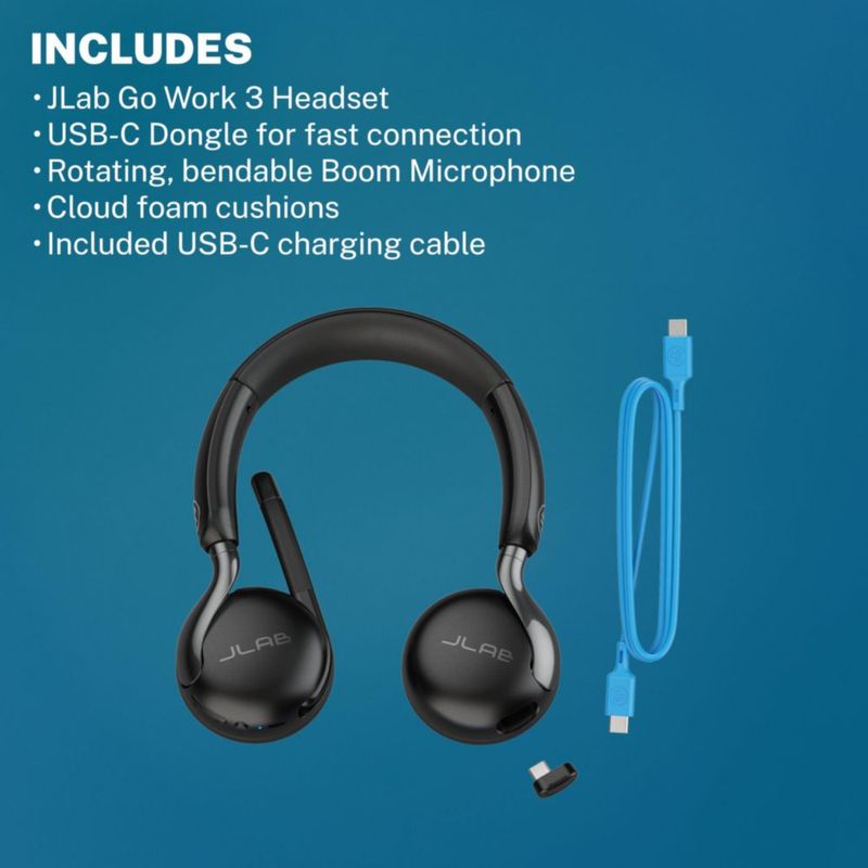 Auriculares JLab Go Work Gen 3 Inalámbricos Negro