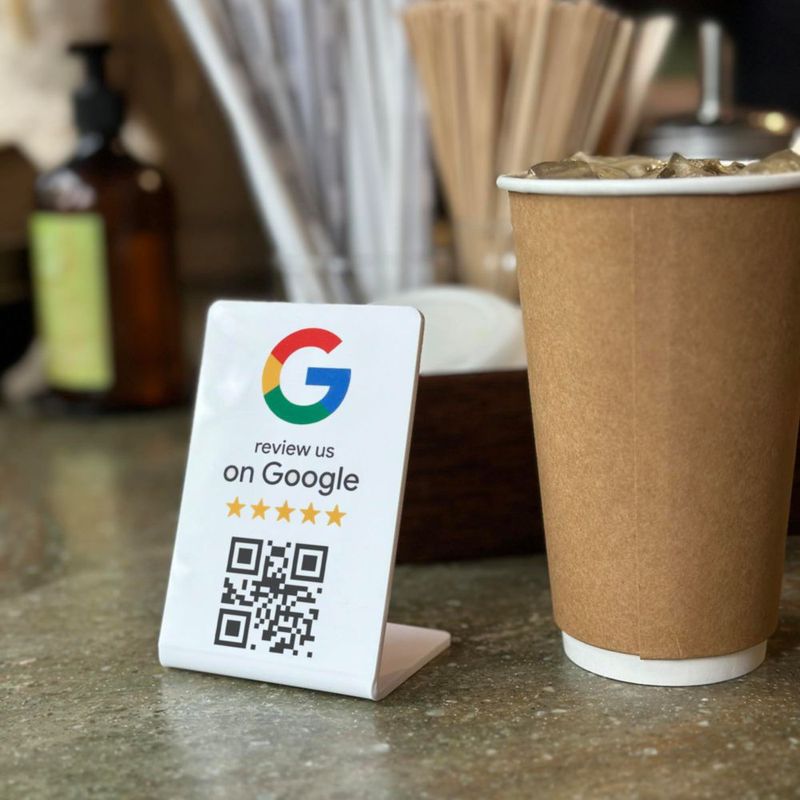 Soporte de reseñas ProsperQR 10 unidades NFC y QR blanco