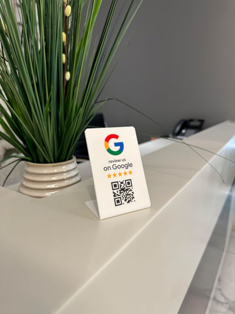 Soporte de reseñas ProsperQR 10 unidades NFC y QR blanco
