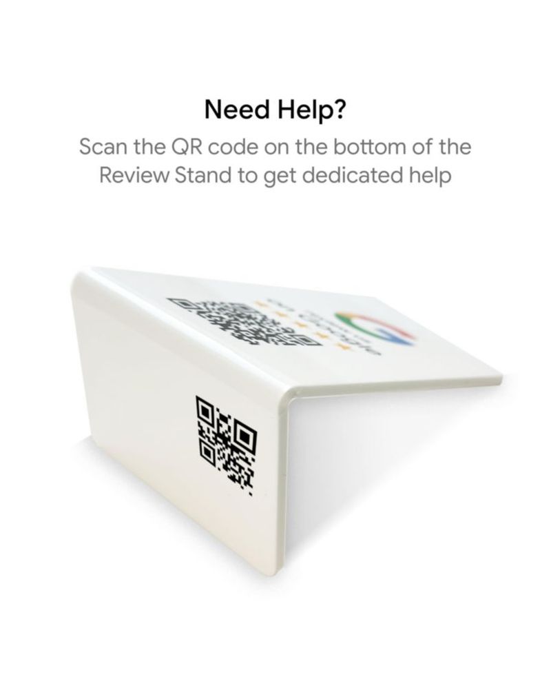 Soporte de reseñas ProsperQR 10 unidades NFC y QR blanco