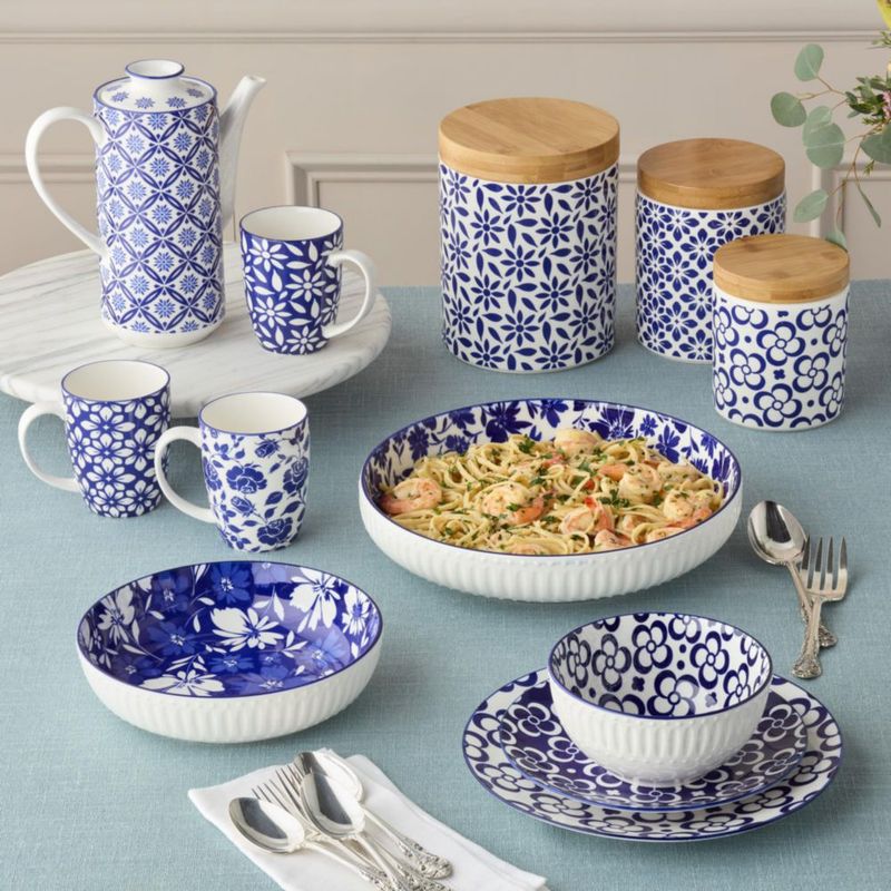 Juego de 6 tazas Certified International 414 ml azul