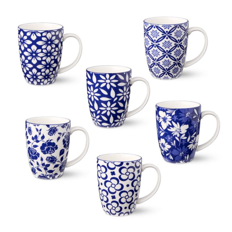 Juego de 6 tazas Certified International 414 ml azul