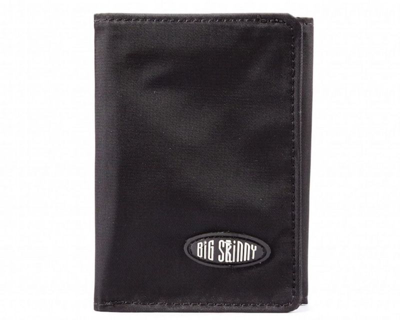Billetera Big Skinny Tri-Fold Negra Capacidad para 25 Tarjetas
