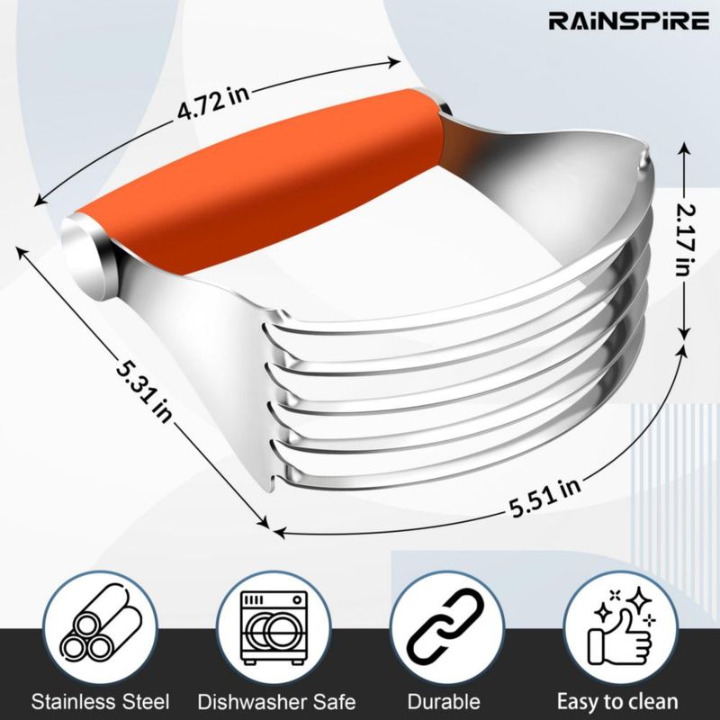 Cortador de masa Rainspire Naranja Acero duradero