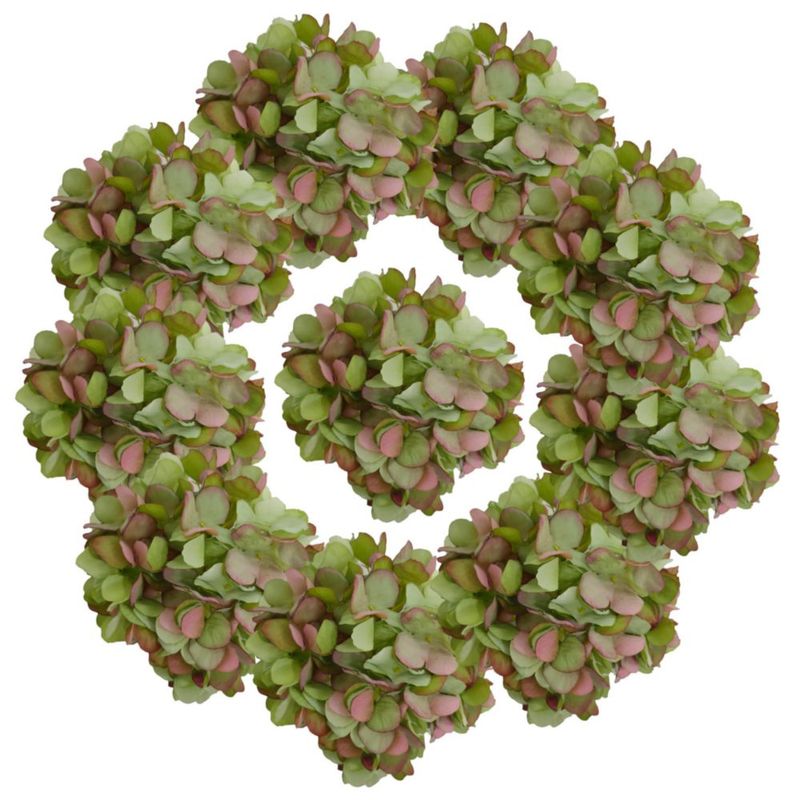 Flor artificial ARTIFIPLANT Hortensia verde 18 cm