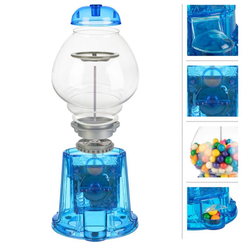 Máquina dispensadora de chicles Great Northern 28 cm azul de funcionamiento con monedas