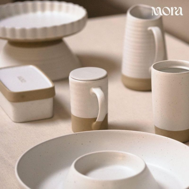 Taza de té MORA 355 ml con infusor cuchara y tapa