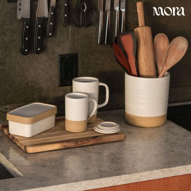 Taza de té MORA 355 ml con infusor cuchara y tapa