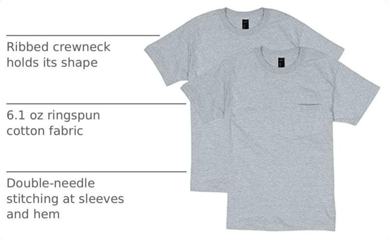 CAMISETA Hanes XXL Acero Claro (Pack de 2)