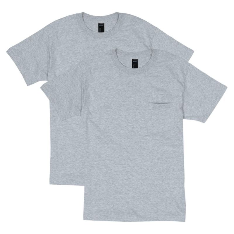 CAMISETA Hanes XXL Acero Claro (Pack de 2)
