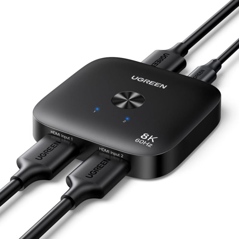 Conmutador HDMI UGREEN 2 entradas 1 salida 8K@60Hz VRR HDR10+