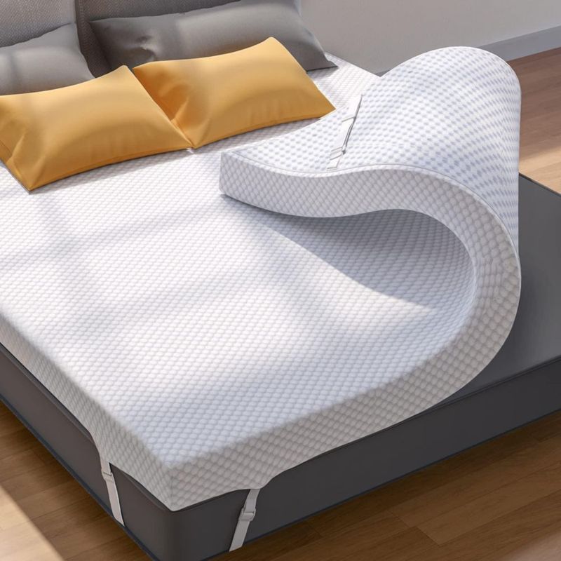 Cubrecolchón PERLECARE Queen de 10 cm de espuma viscoelástica con gel