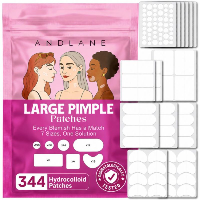 Parche para granos Andlane 344 piezas – 7 tamaños hidrocoloide