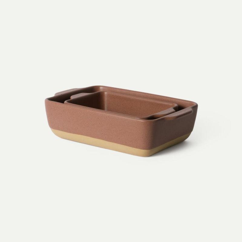 MORA Cazuelas juego de 2 28 × 18 cm terracota tostada