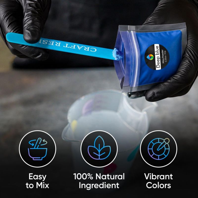 Set de Pigmentos de Mica en Polvo para Resina Artesanal 30 Colores 150 g