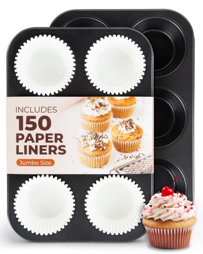 Molde para muffins CARTMAN 2 unidades 32 cm × 21 cm con 150 cápsulas de papel