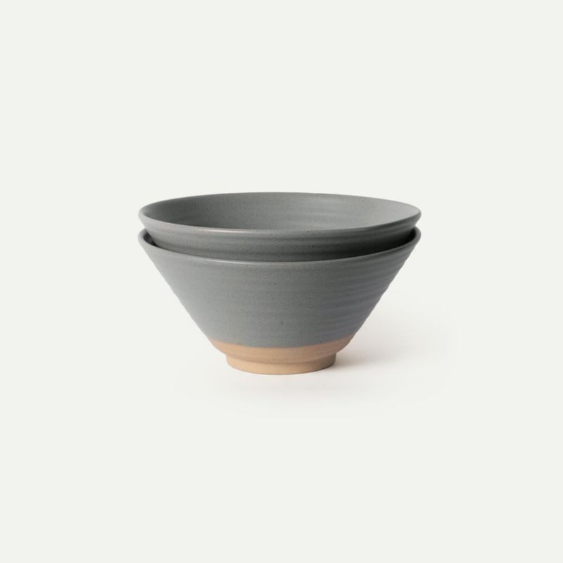 Set de 2 tazones de ramen MORA 45 oz aptos para microondas con pimienta negra
