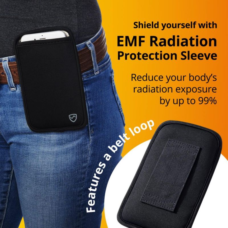 Funda para móvil SYB Bloqueador EMF XXL 11 x 19 cm negra