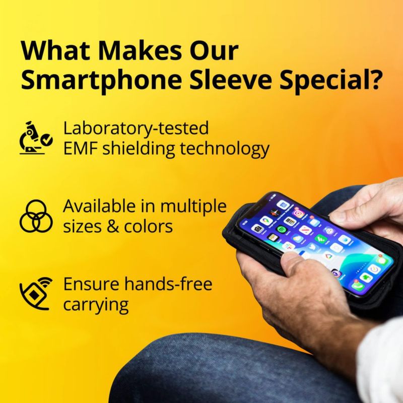 Funda para móvil SYB Bloqueador EMF XXL 11 x 19 cm negra