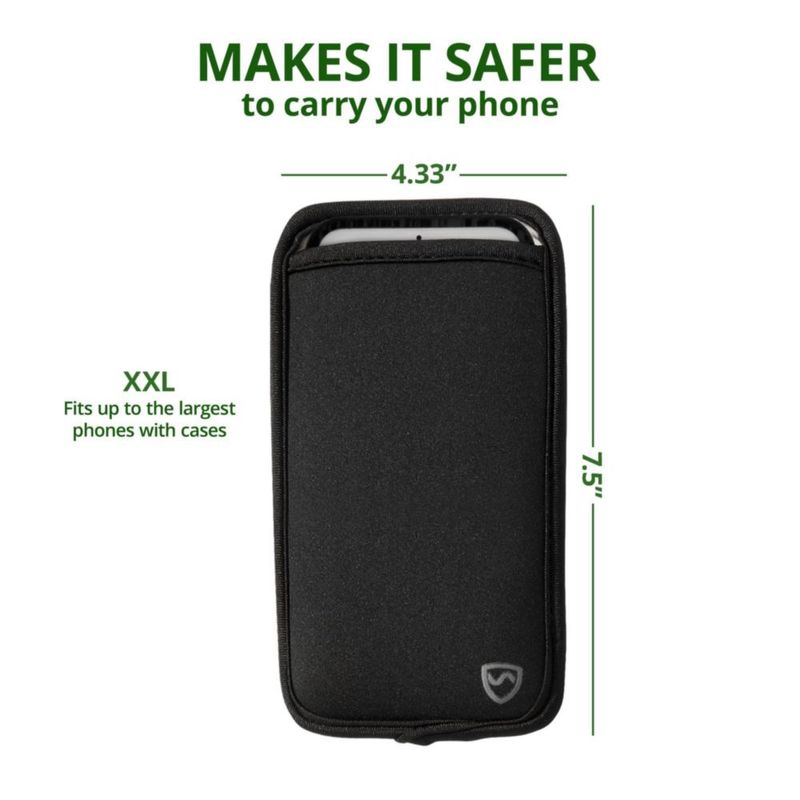 Funda para móvil SYB Bloqueador EMF XXL 11 x 19 cm negra