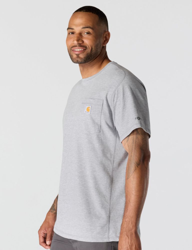 Camiseta Carhartt 3XL/Tall gris jaspeado con bolsillo