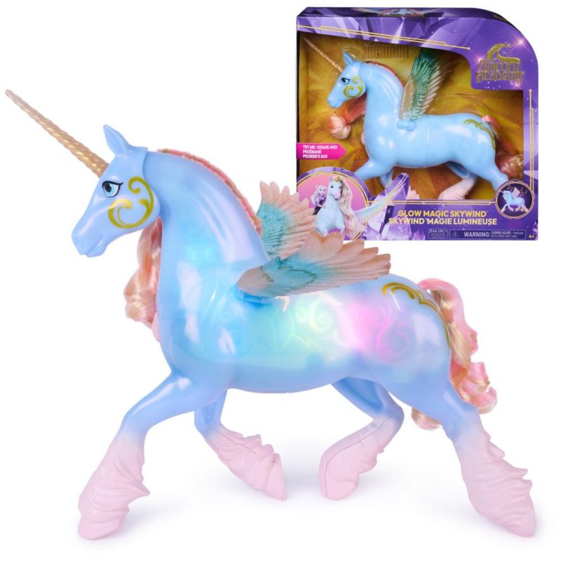 Figurita de juguete Unicorn Academy Skywind con luces y sonidos