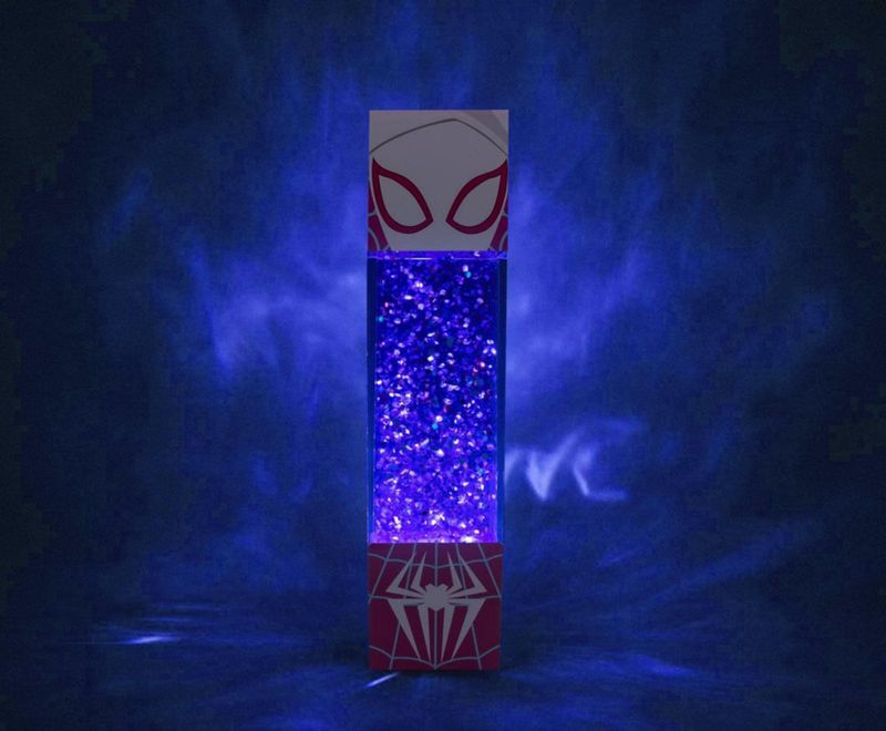 Lámpara con purpurina Marvel Spider-Gwen LED con alimentación USB 30 cm