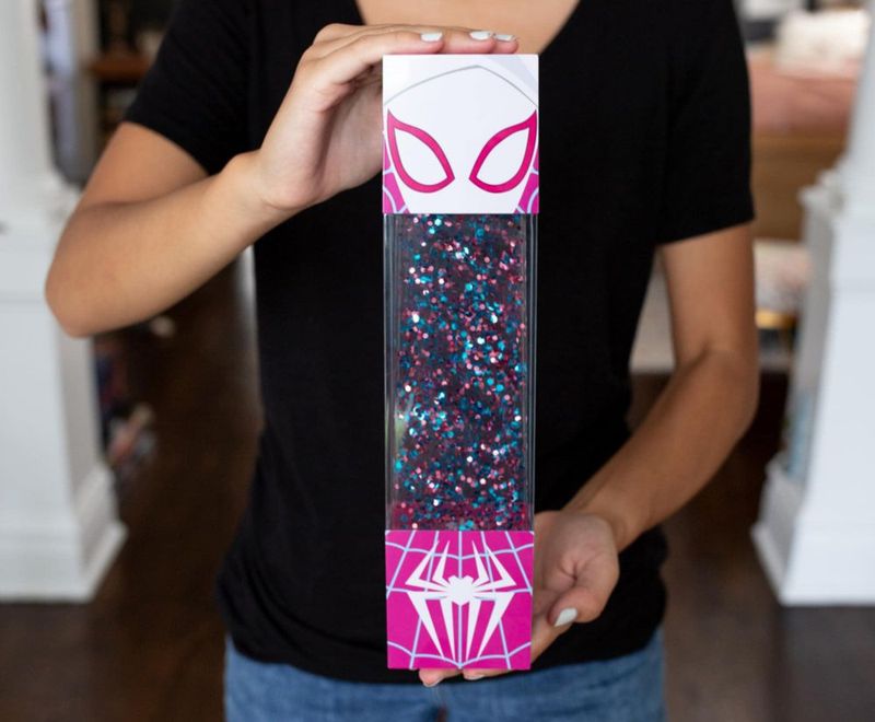 Lámpara con purpurina Marvel Spider-Gwen LED con alimentación USB 30 cm