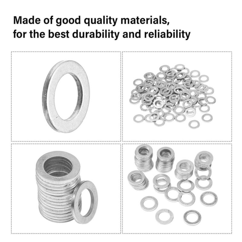 Arandelas Mudder 14 mm 100 uds Aluminio Ø 22 mm