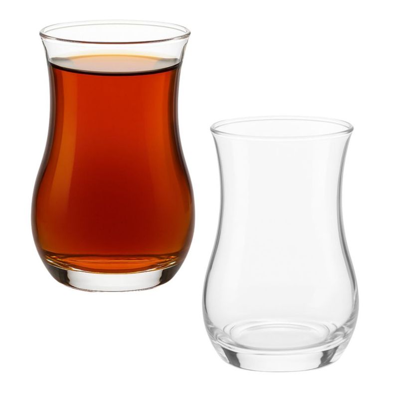 Juego de 6 vasos de té yersiz de 120 ml con cintura estrecha