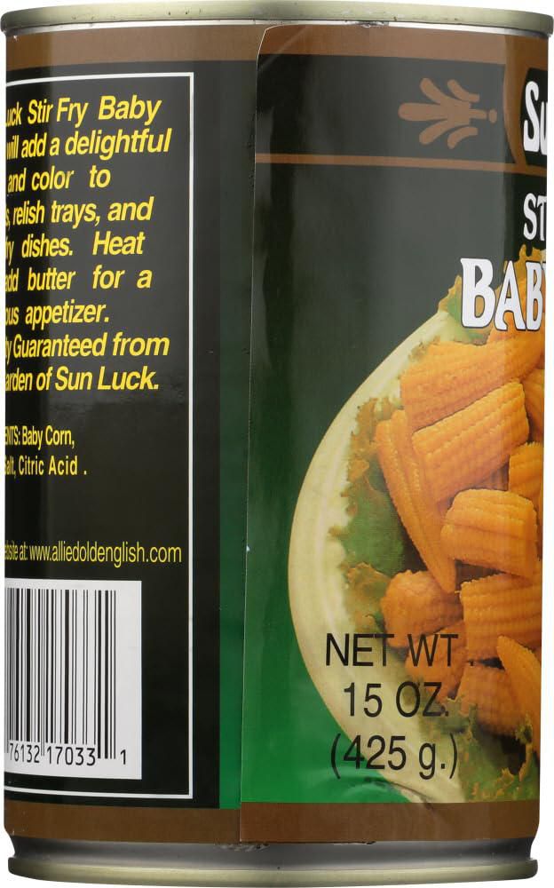 Maíz bebé Sun Luck para saltear 425 g