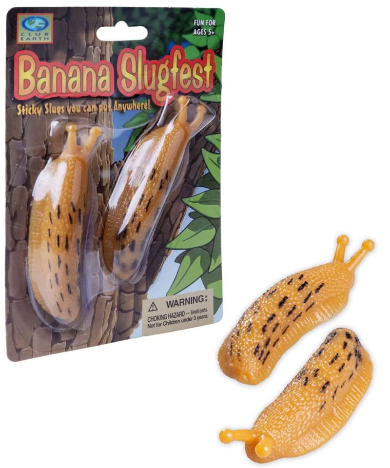 Juego de novedad Play Visions Banana Slugfest – Set de 2 babosas de plátano