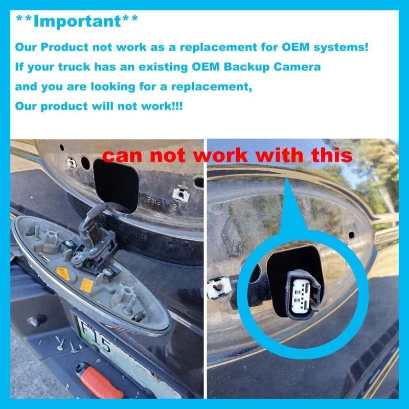 Cámara de retroceso CZSWCH para Ford F150/F550 2004-2016 (RCA)