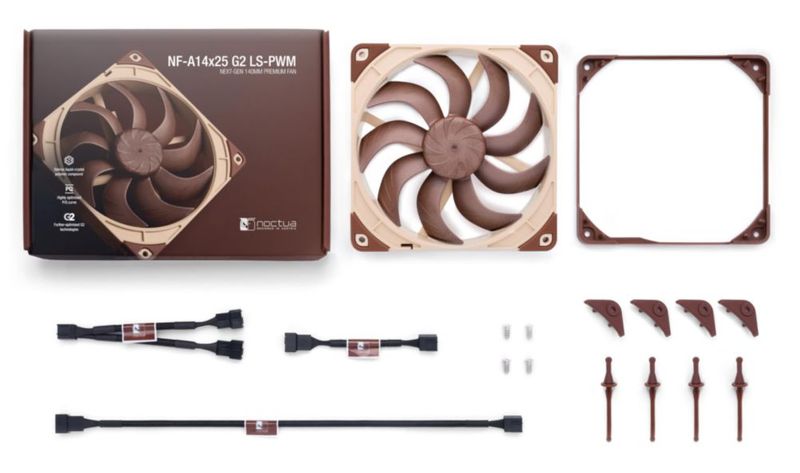Noctua NF-A14x25 G2 LS-PWM Ventilador Ultra Silencioso de Alto Rendimiento 140 mm