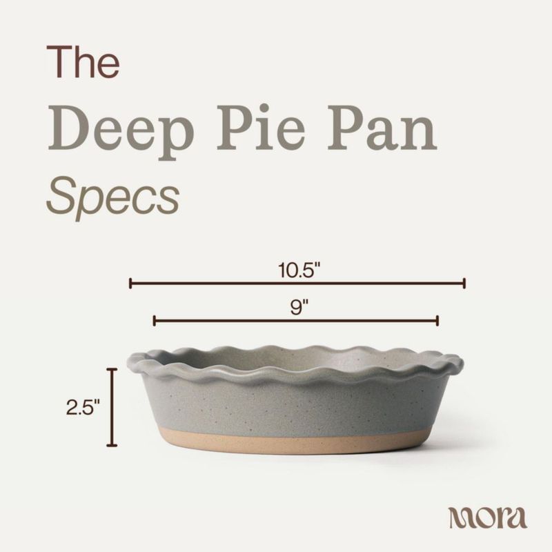 Molde para tarta MORA cerámico de 23 cm profundo y acanalado (gris pimienta)