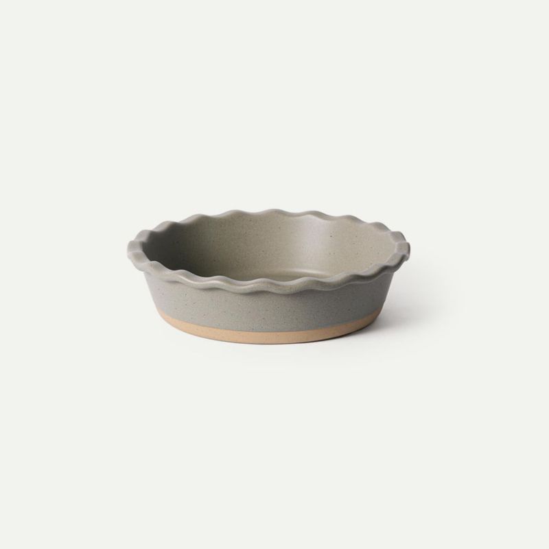 Molde para tarta MORA cerámico de 23 cm profundo y acanalado (gris pimienta)