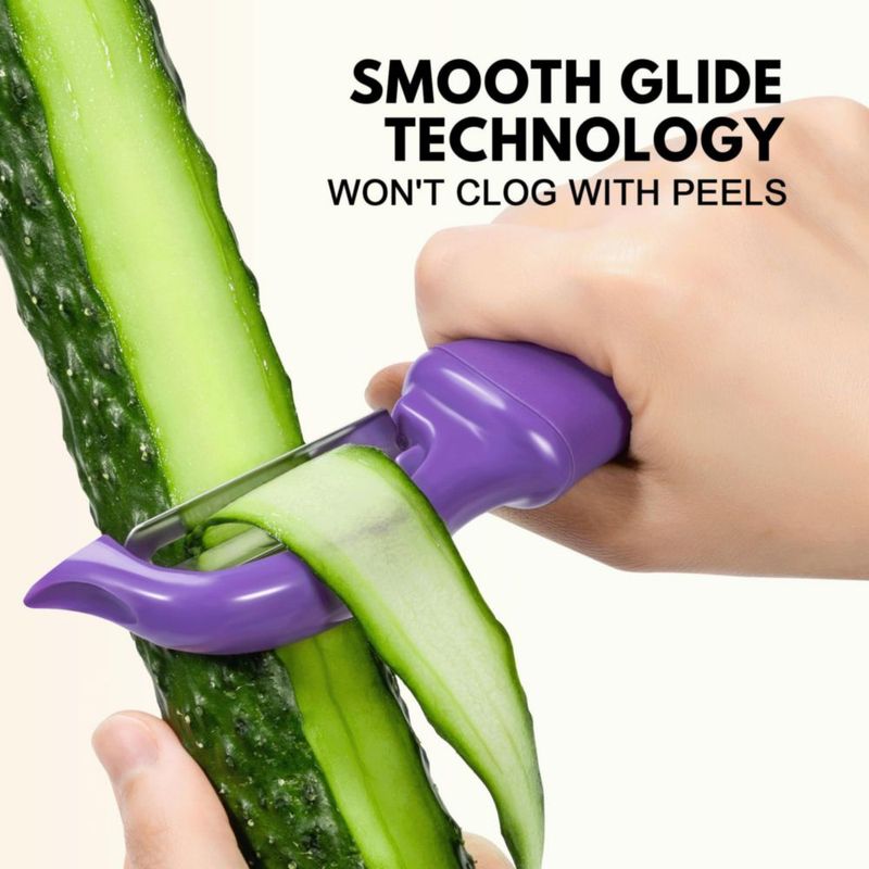 Pelador de Verduras Rainspire 20 cm Morado (2 unidades)