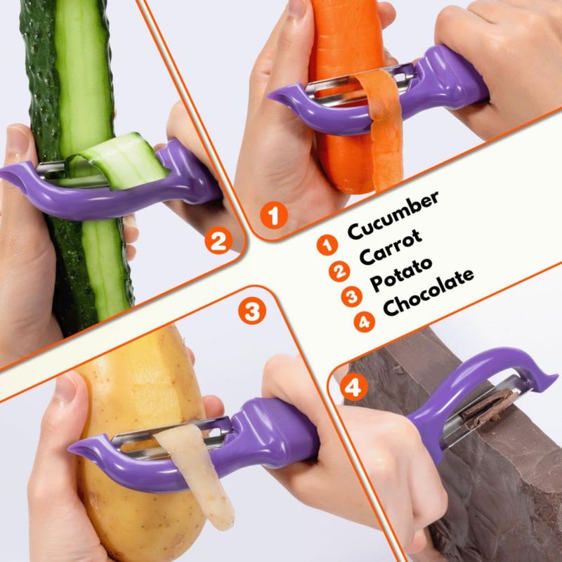 Pelador de Verduras Rainspire 20 cm Morado (2 unidades)
