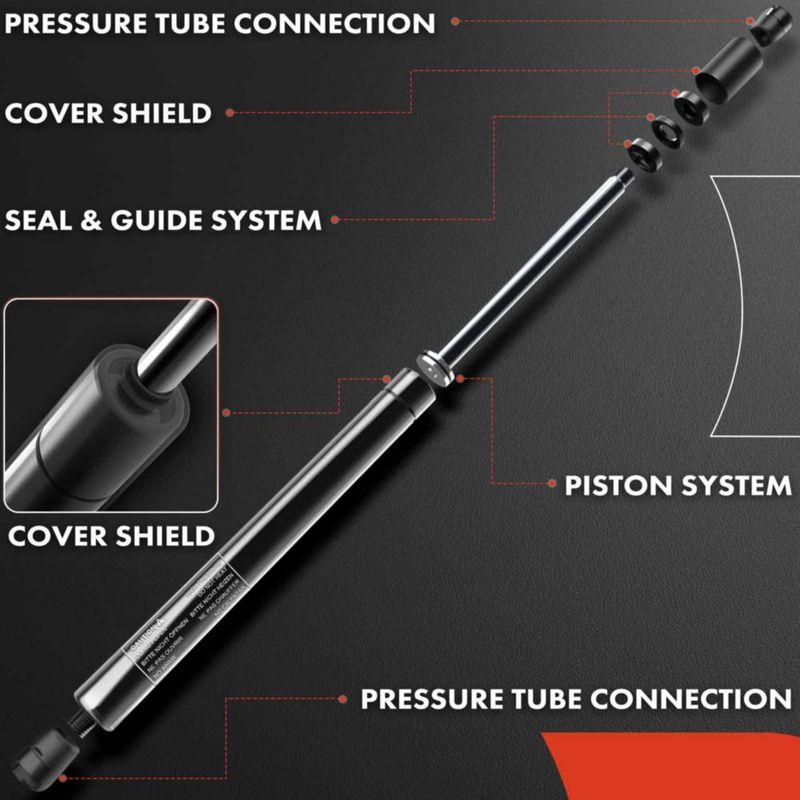 Soportes de elevación A-Premium para Jeep Liberty 45 cm juego de 2 piezas