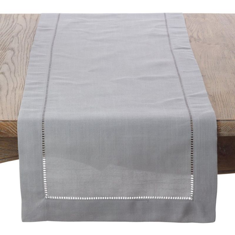 Corredor de mesa SARO LIFESTYLE 41 x 183 cm Gris con detalle de puntada
