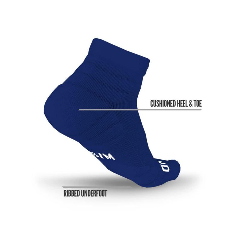 NXTRND 3 pares de calcetines de compresión para correr para hombre con acolchado en tobillo para deporte baloncesto fútbol y senderismo (azul marino