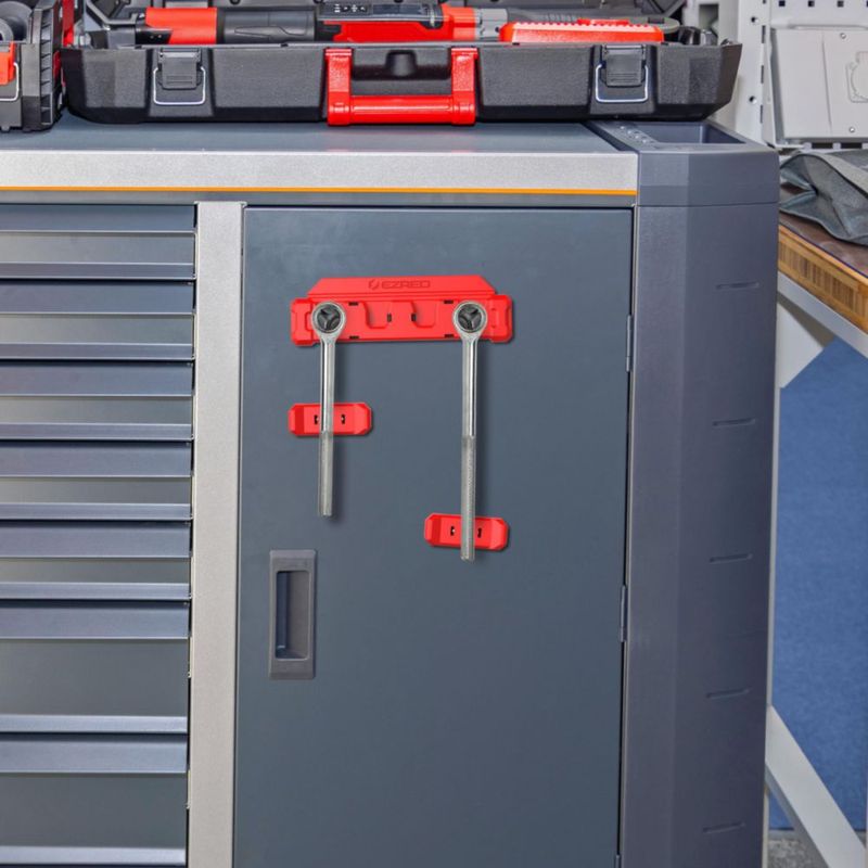 Soporte Magnético para Trinquetes EZRED 3/8" Rojo Capacidad para 4 Trinquetes