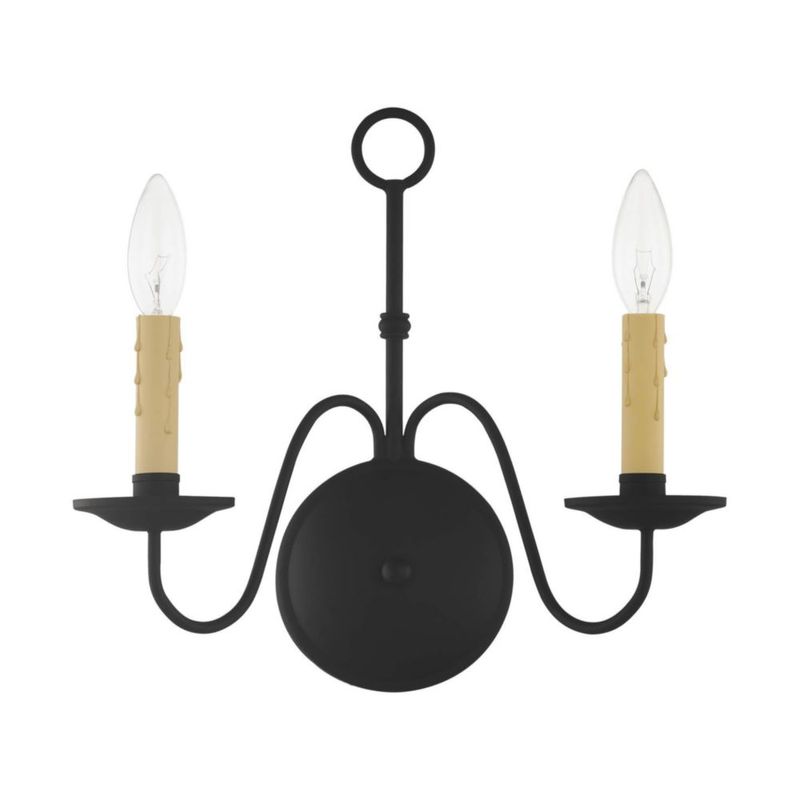 Aplique de Pared Livex 14 cm × 29 cm × 30 cm Negro 2 Luces