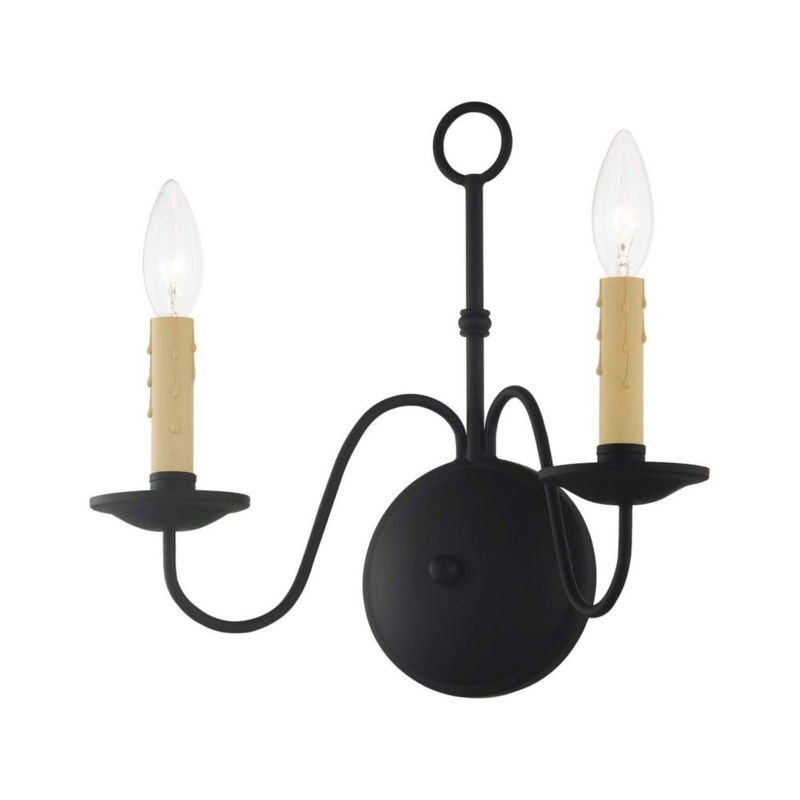 Aplique de Pared Livex 14 cm × 29 cm × 30 cm Negro 2 Luces
