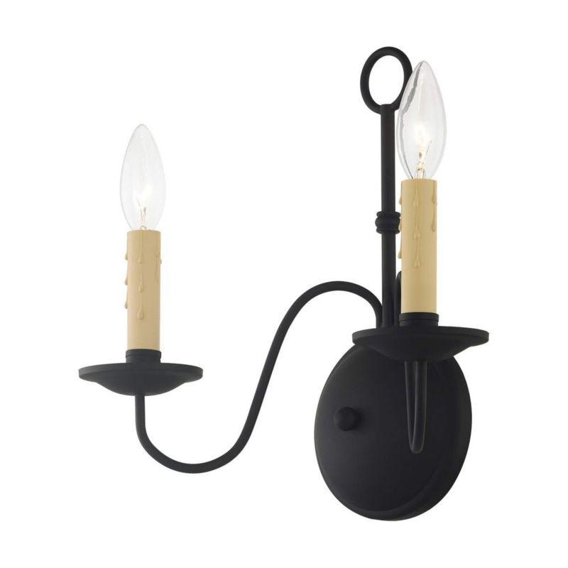 Aplique de Pared Livex 14 cm × 29 cm × 30 cm Negro 2 Luces