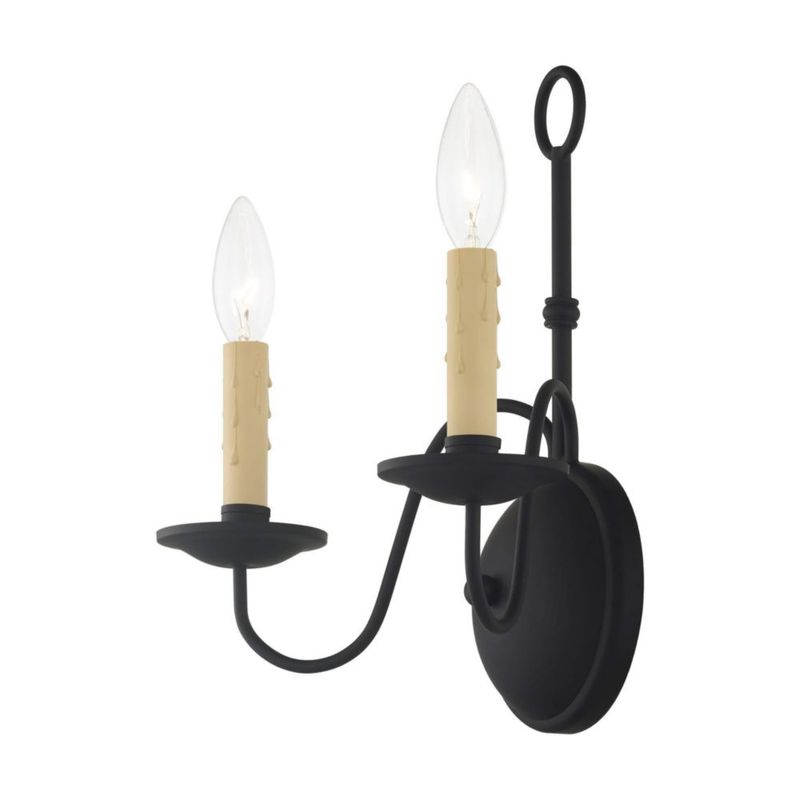 Aplique de Pared Livex 14 cm × 29 cm × 30 cm Negro 2 Luces