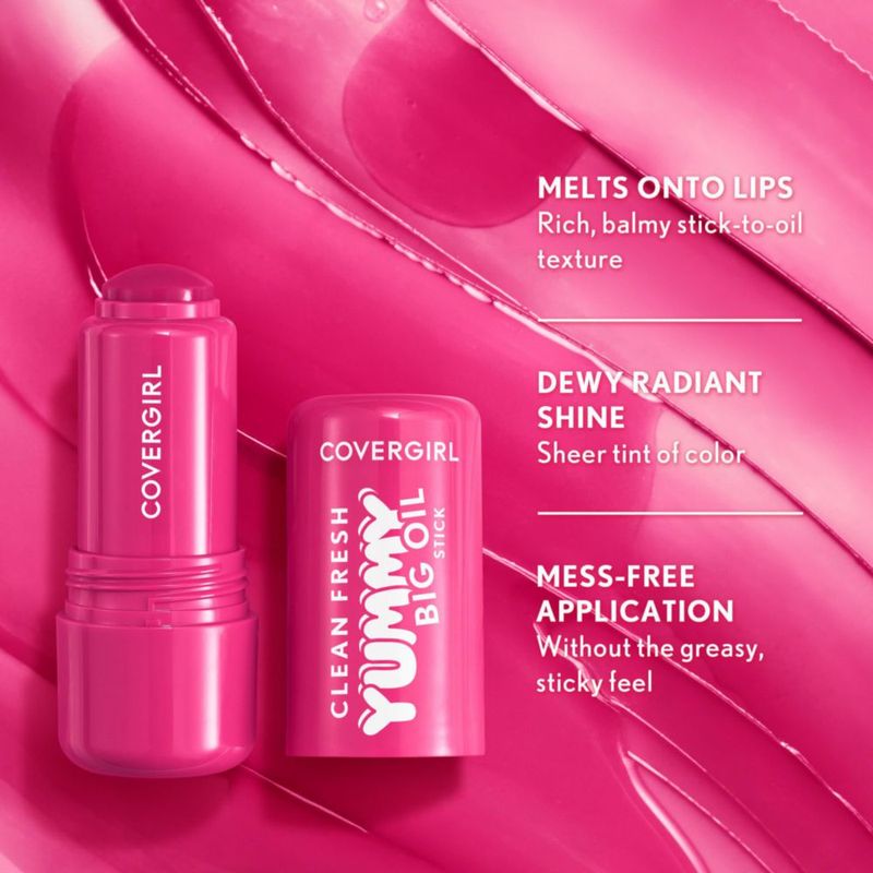 Bálsamo labial COVERGIRL Yummy Big Oil 110 Fucsia
