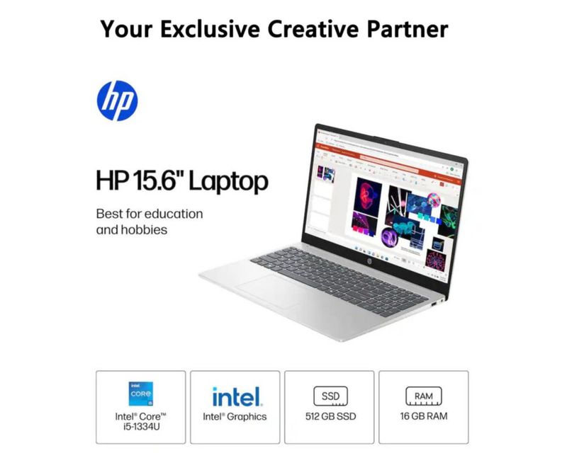 Laptop HP 156" FHD táctil i5-1334U 16 GB 512 GB SSD