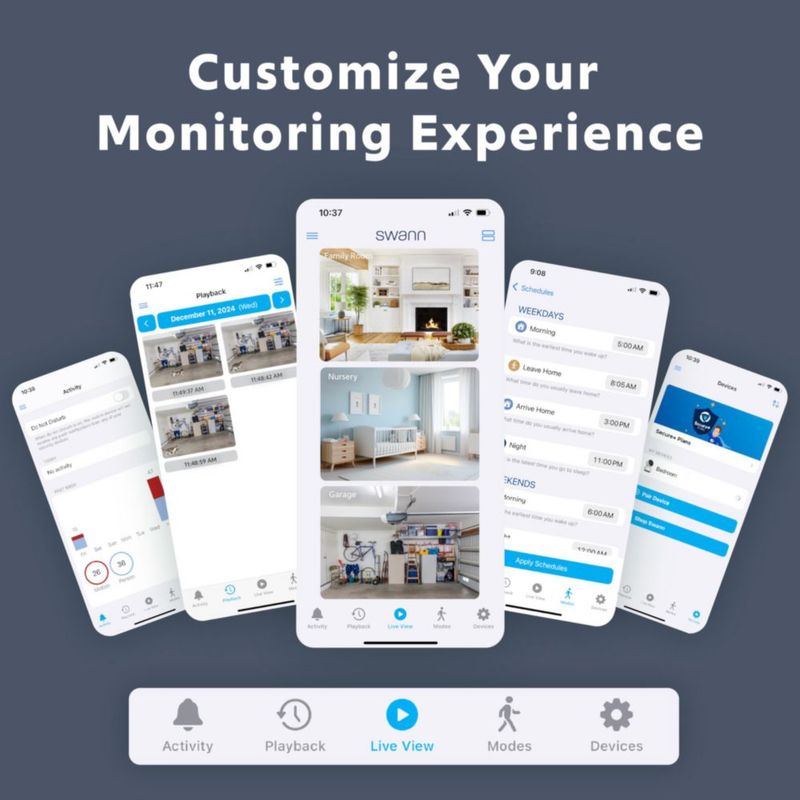 Cámara de Seguridad Interior Swann Wi‑Fi 2K con Detección de Movimiento
